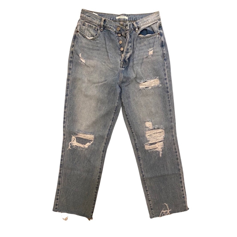 High-waisted distressed jeans from pacsun